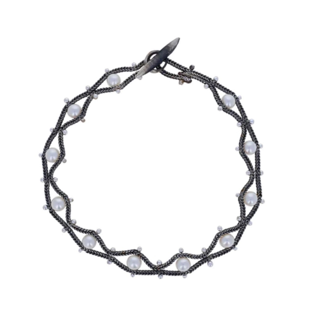Holiday SALE - 🎄🎄🎄🎄Ten Thousand Things Scallop Silver/Pearl Bracelet - Picture 3 of 9